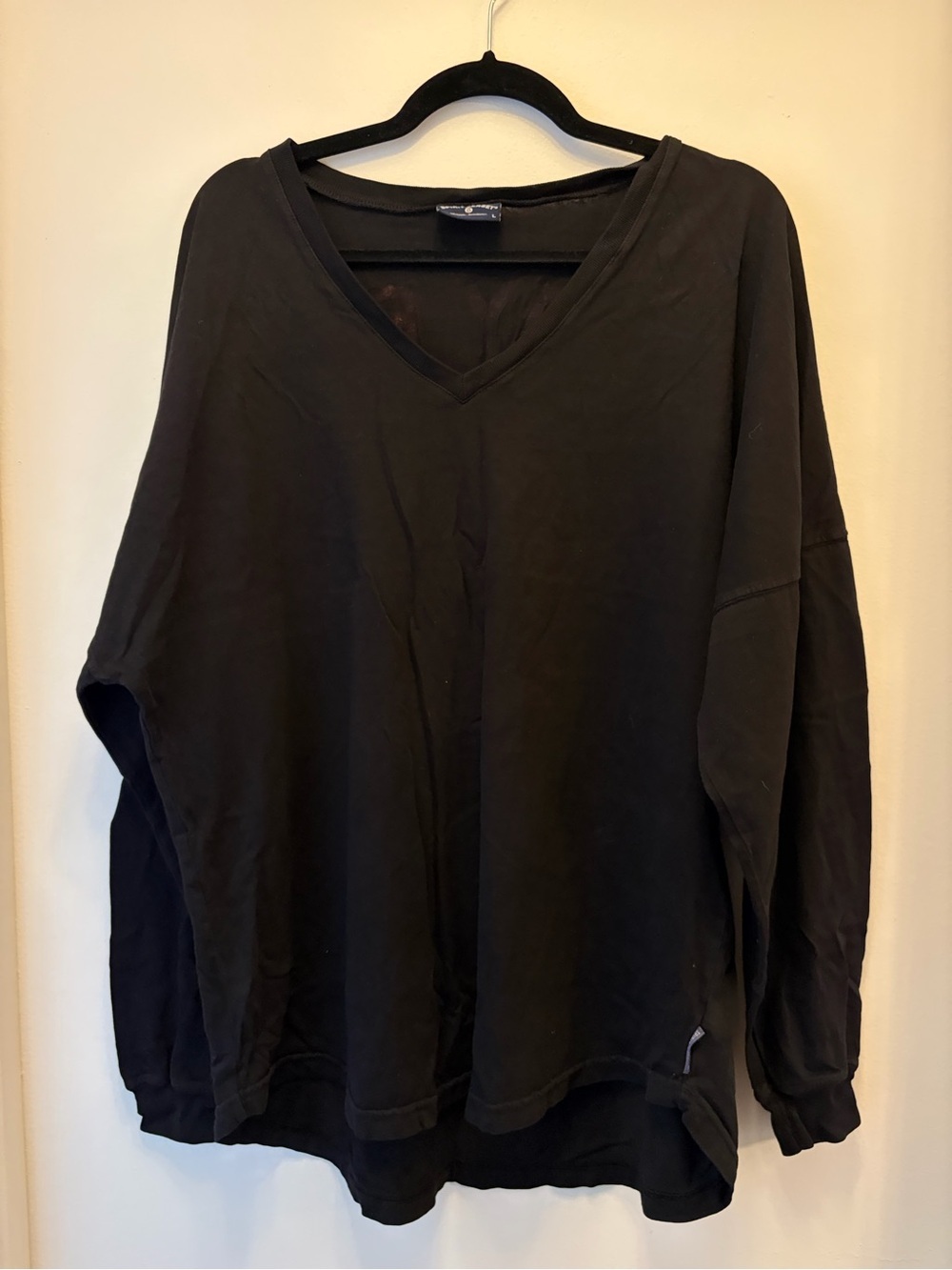 Spirit Jersey DELRAY BEACH Oversized Long Sleeve Shirt Womens L Black Pink - Picture 2 of 10